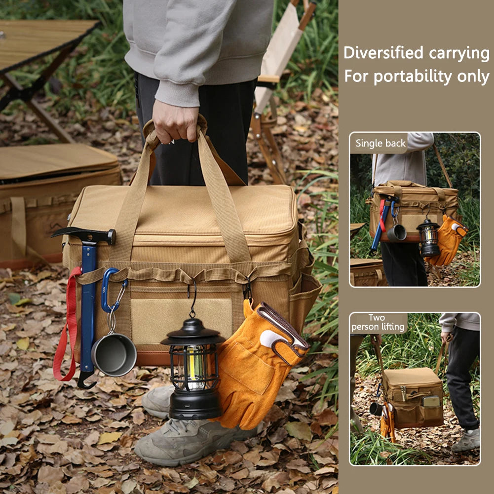 30L Camping Cooking Utensil Organizer Large Capacity Car Trunk Storage Bag Detachable Multifunctional Camping Stove Storage Case Daniel’s Outdoor Company