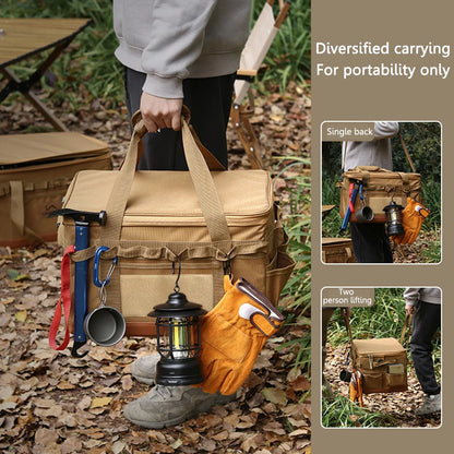 30L Camping Cooking Utensil Organizer Large Capacity Car Trunk Storage Bag Detachable Multifunctional Camping Stove Storage Case Daniel’s Outdoor Company