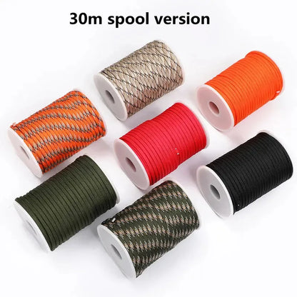 5M/15M/30M 7-Core 550 Paracord 4mm Parachute Cord Outdoor Camping survival Rope kit Umbrella Tent Lanyard Strap Clothesline Daniel’s Outdoor Company