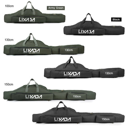 Lixada 100/130/150cm Fishing Bag Portable Folding Fishing Rod Reel Bag Fishing Tackle Carry Case Carrier Bag backpack fishing Daniel’s Outdoor Company