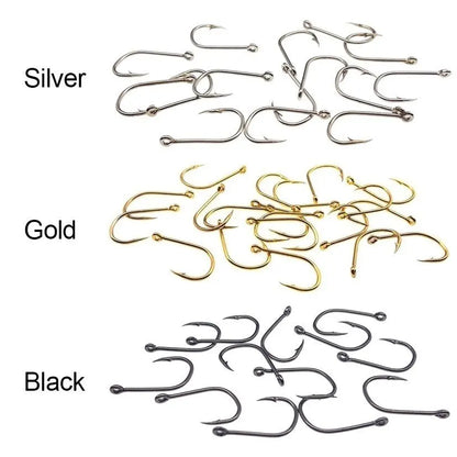 100pcs Fishing Hook Stainless Steel Carbon Fishing Hook With Loop Sharp Barbed Boxed Fishing Hook Set Sea Fishing Accessories Daniel’s Outdoor Company