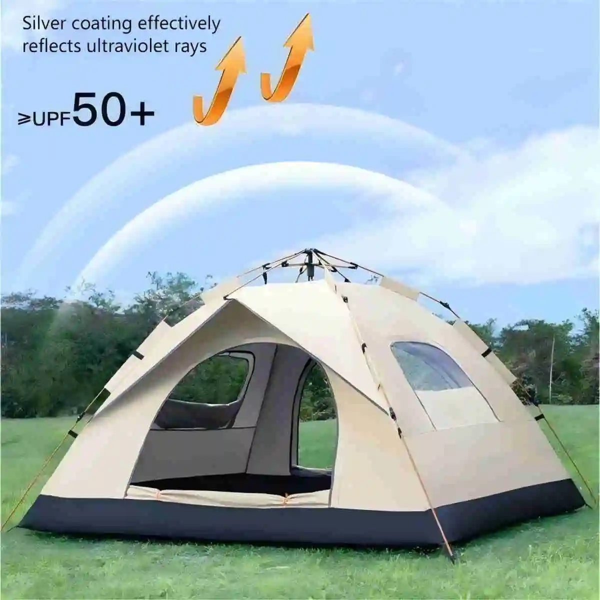 Outdoor shelter Sunshade Self-driving Travel Camping Tent Reactive outdoor Camping tent Two doors and two windows Daniel’s Outdoor Company