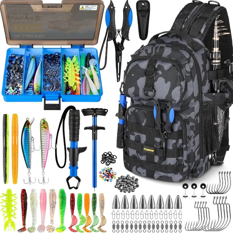 Waterproof Fishing Backpack with Integrated Tackle Boxes and Rod Holder for Outdoor Fishing Adventures Ideal for Storing Fishin Daniel’s Outdoor Company