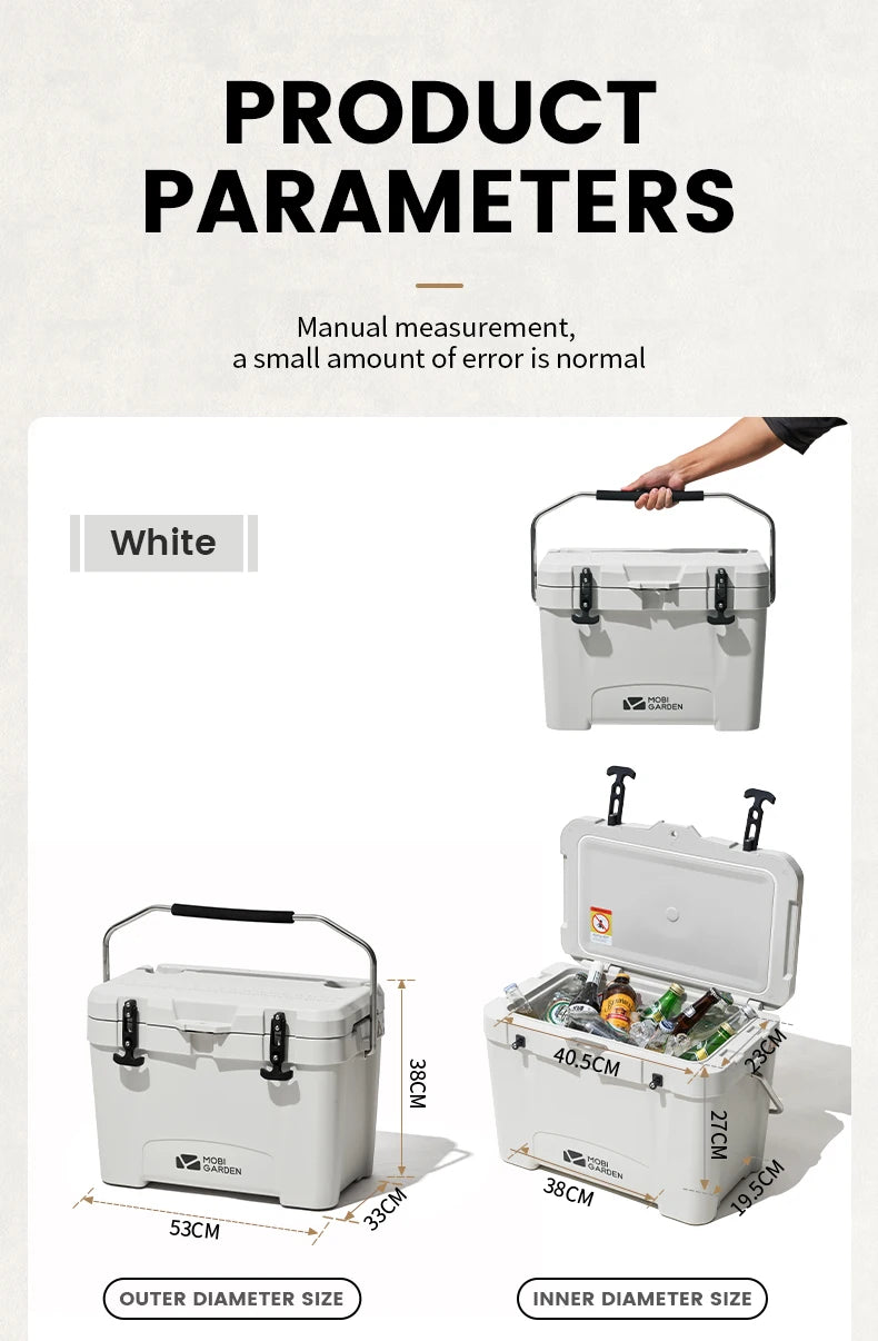 MOBI GARDEN Camping Ice Box 25L Portable Large Capacity Car Refrigerator Food Barbecue Cold Storage Outdoor Daniel’s Outdoor Company
