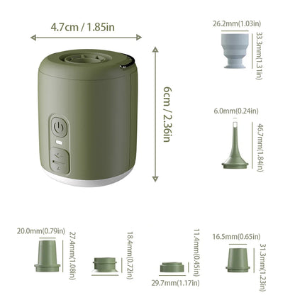 WESTTUNE Tiny Air Pump with Camping Lantern 4.5kPa Air Pump with Magnetic Design for Inflatable Air Mattress Sleeping Pads Daniel’s Outdoor Company
