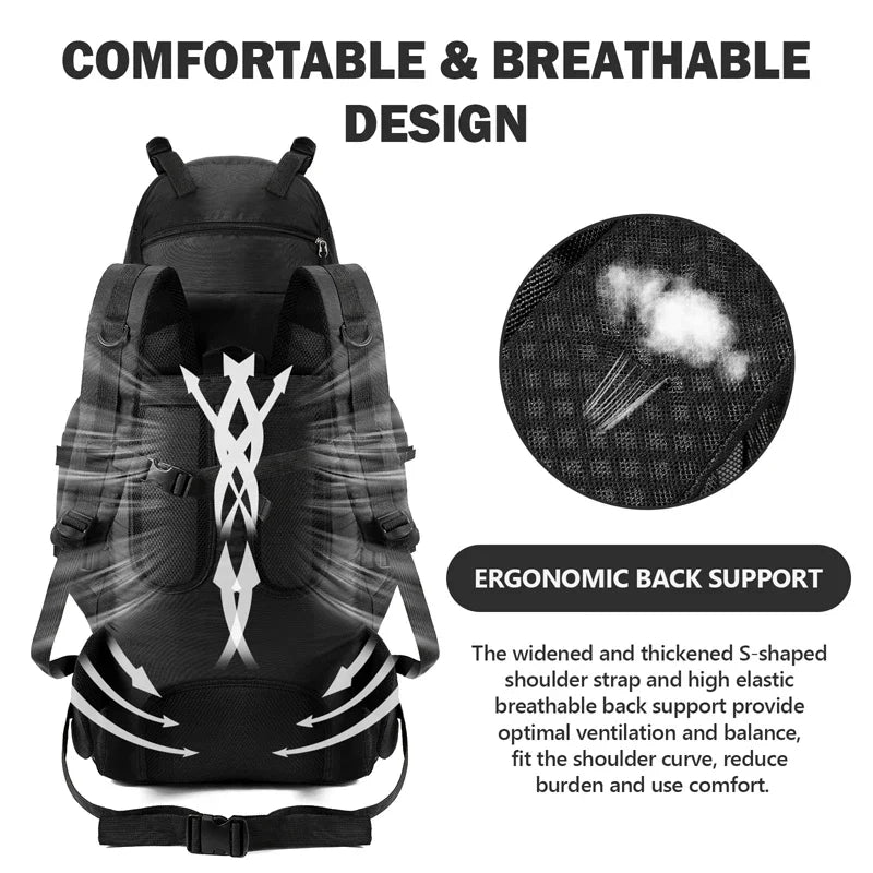 90L Waterproof Hiking Backpack Camping Rucksack Large Capacity Travel Outdoor Sports Bag for Trekking Backpacking and Adventure Daniel’s Outdoor Company