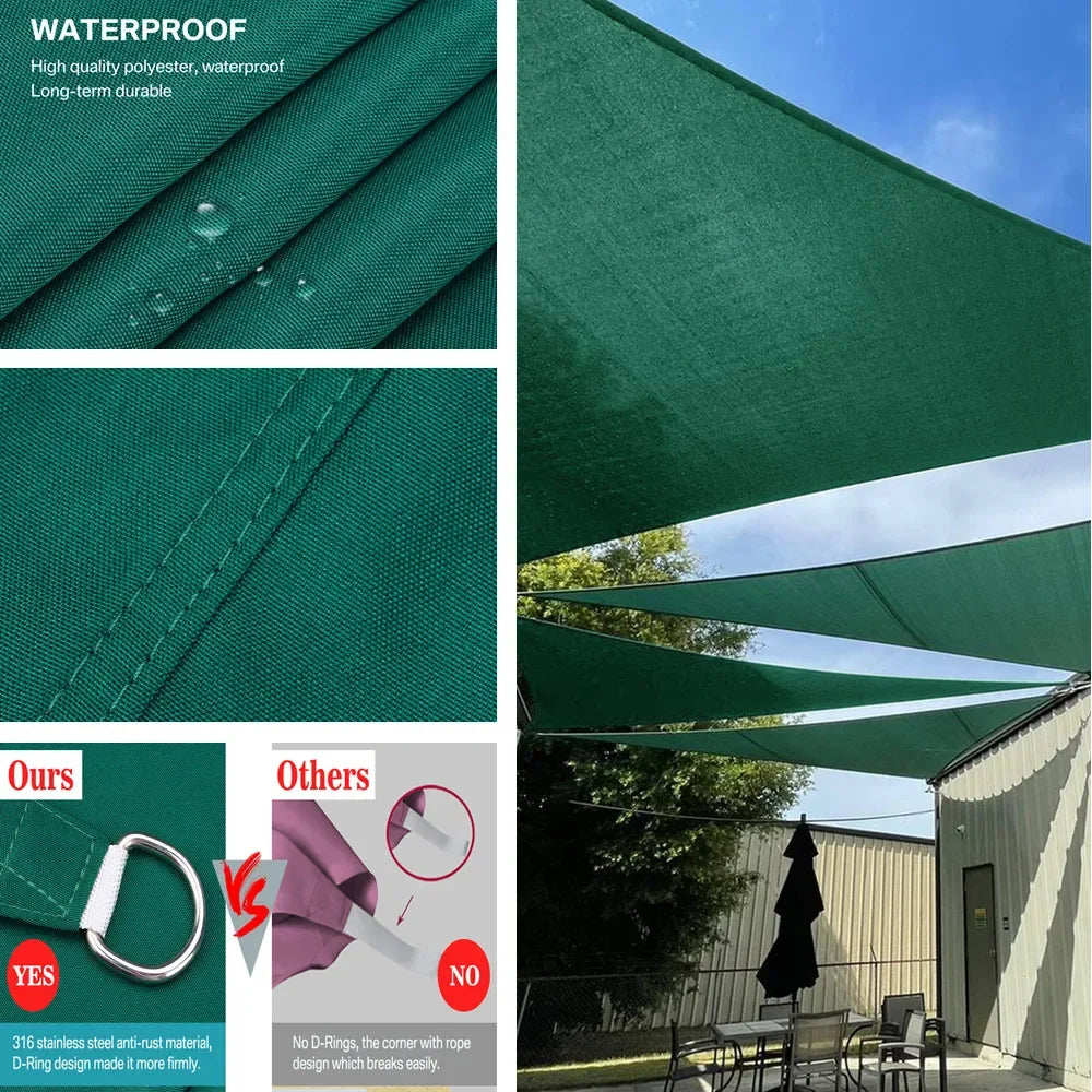 Triangle Sun Shade Sail Canopy UV Block Sunshade Sails Sunscreen for Outdoor Patio Garden Backyard Awning Sunsail with Free Rope Daniel’s Outdoor Company