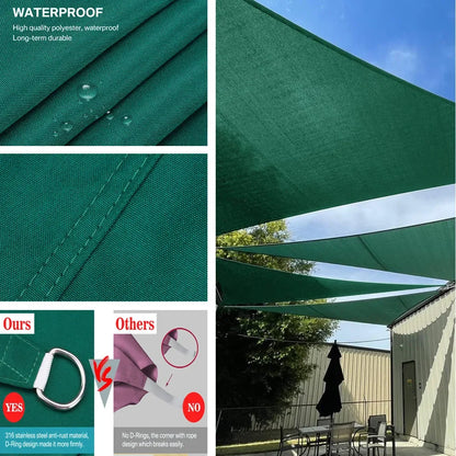 Triangle Sun Shade Sail Canopy UV Block Sunshade Sails Sunscreen for Outdoor Patio Garden Backyard Awning Sunsail with Free Rope Daniel’s Outdoor Company