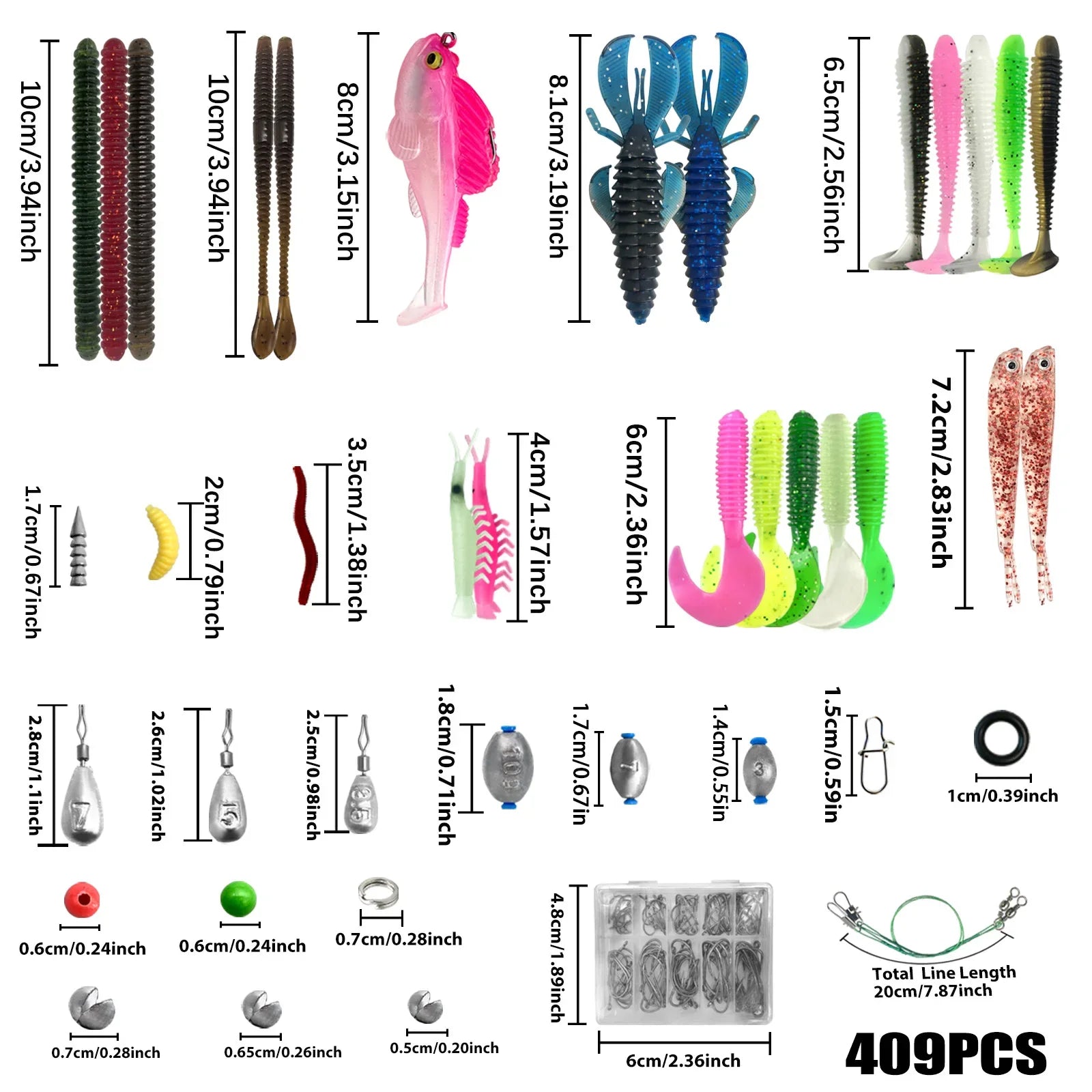 Fishing 83/133/193/239/409pcs Fishing Lure Kit For Trout/Pike/Bass Multi-Lure Fishing Set Layered Tackle Pro Gear Tackle Box Daniel’s Outdoor Company