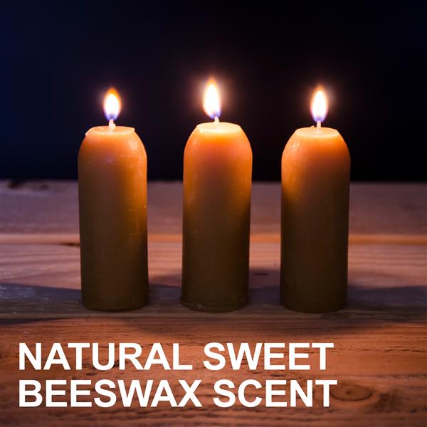 18-Hour Natural Beeswax Candles - 3 pack {Made in USA} UCOgear.com