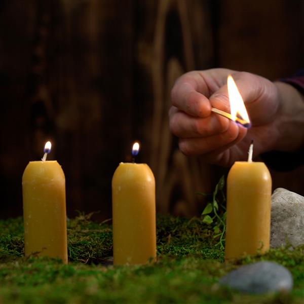 18-Hour Natural Beeswax Candles - 3 pack {Made in USA} UCOgear.com