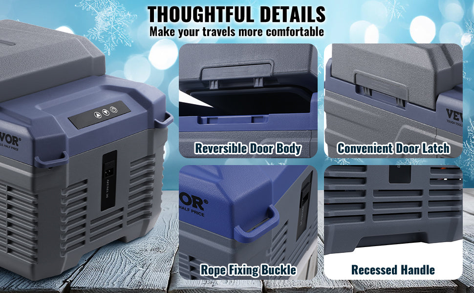 SucceBuy 8L to 75L Car Refrigerator Fridge Portable Icebox Single&Dual Zone w/Blue Tooth Temp Adjustable for Outdoor Camping RV Daniel’s Outdoor Company