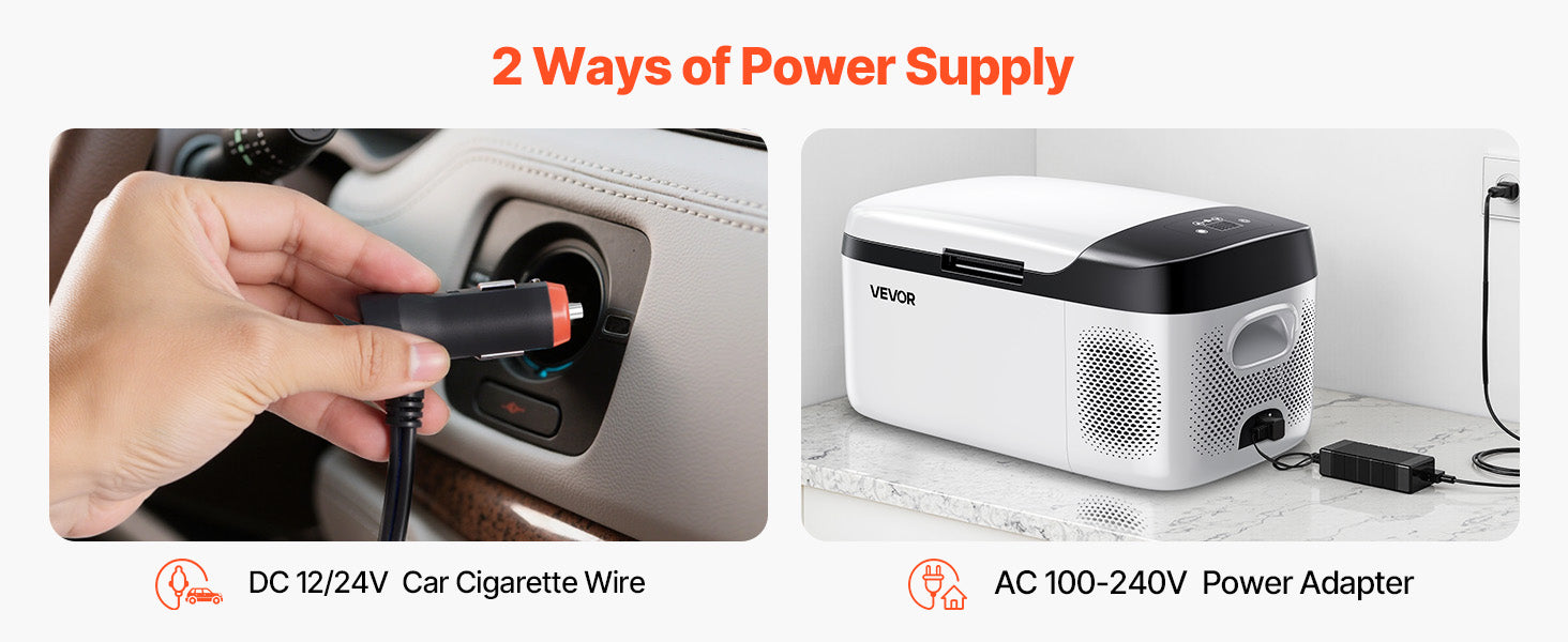 SucceBuy 15L Small Fridge Portable Car Freezer 12V/24V Mini Refrigerator Compressor Cooler for RVs Traveling Camping Outdoor Daniel’s Outdoor Company